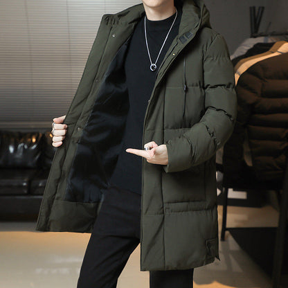Men's Winter Leisure Warm Hooded Plus Size Men's Cotton Clothing