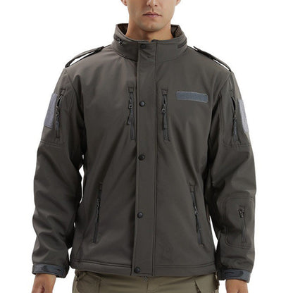Men's Fleece Jacket Camouflage Waterproof Soft Shell Jacket