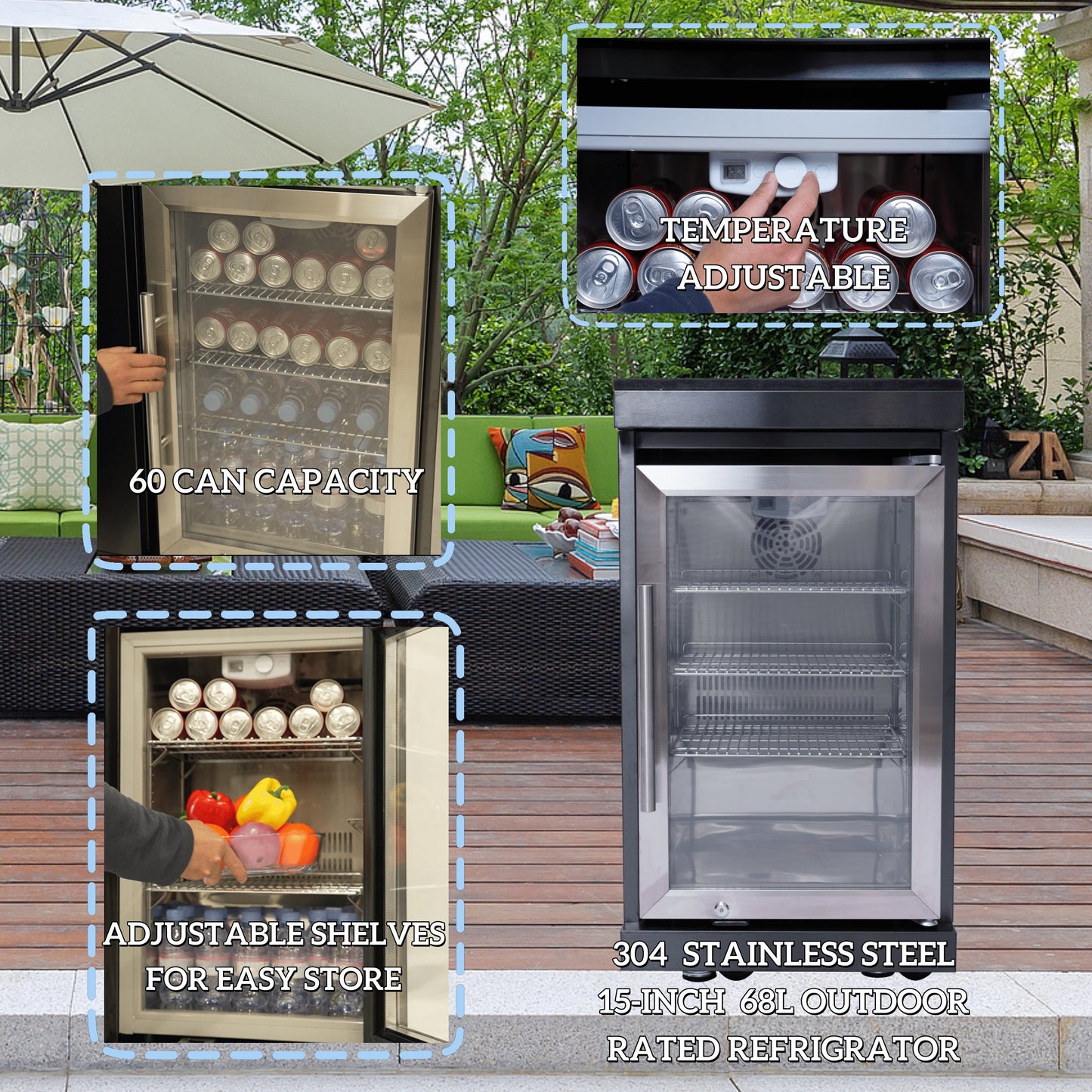 NG 104" 4-Burner 72,000 BTU Black Outdoor Kitchen Island Grill + Rotisserie Kit
