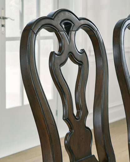 Maylee - Dining Upholstered Side Chair (Set of 2) - Dark Brown