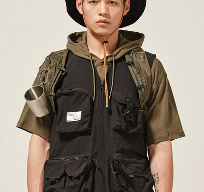 Boxi And Outdoor Functional Workwear Vest Men's And Women's Same Portable Loose Casual Jacket Camp Overalls