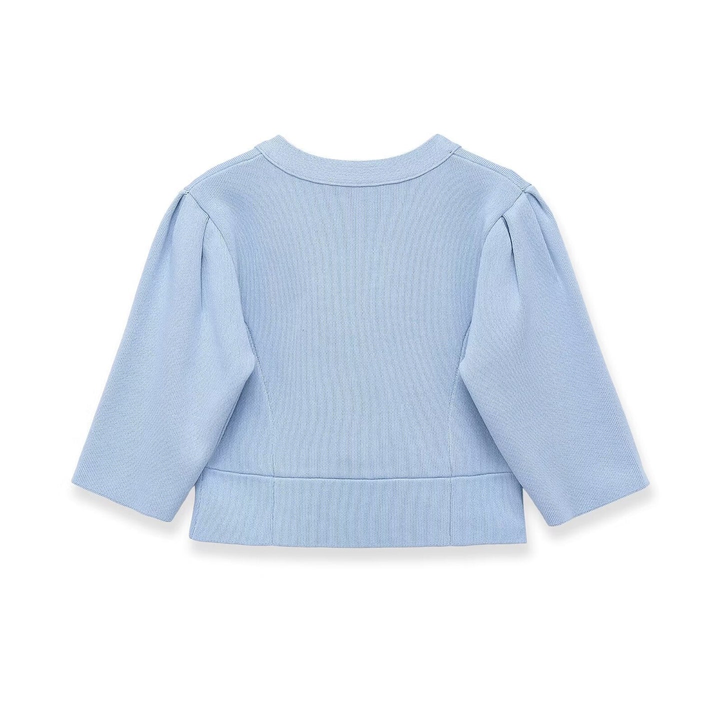Chic And Stylish Round-neck Bubble-knit Cardigan Jacket