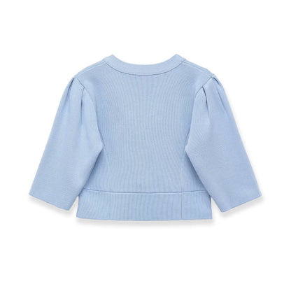 Chic And Stylish Round-neck Bubble-knit Cardigan Jacket
