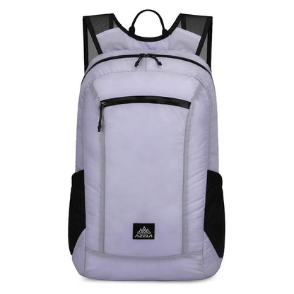 AZELA Lightweight Hiking Backpack, White Outdoor Travel Daypack With Multiple Pockets, Breathable Mesh Straps, Durable Casual Backpack For Men Women Camping Trekking