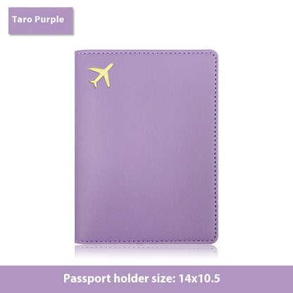 Multifunctional Id Bag Pu Leather Passport Cover