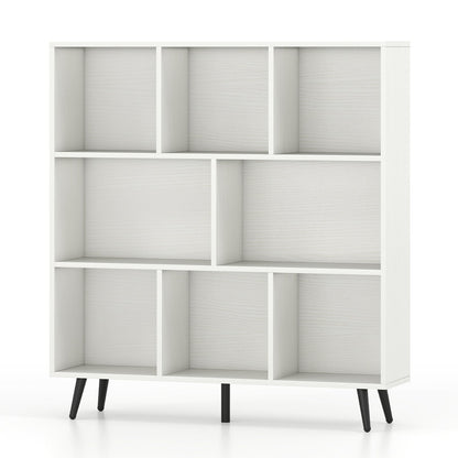 7/8/10-Cube Bookcase with 5 Tapered Metal Legs