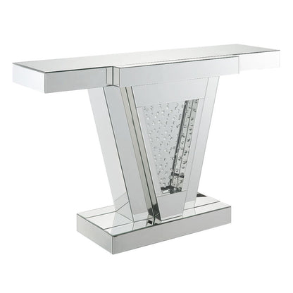 Nysa - 32"H Console Table - Mirrored & Faux Crystals