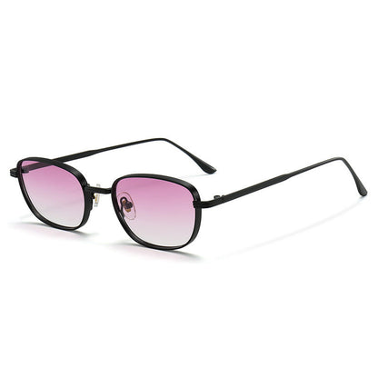 Metal Small Square Box Retro UV Protection Sun Glasses