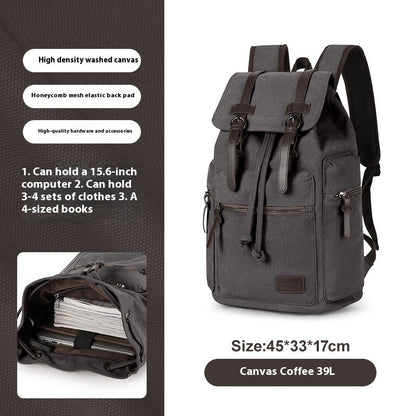 Retro Men's Canvas Backpack Small