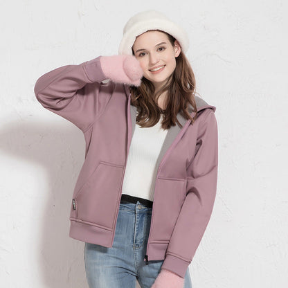 Women's Outdoor Waterproof And Windproof Fleece Jacket