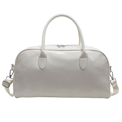 Travel Women's Lightweight Storage PU Leather Large Capacity Outing Luggage Bag