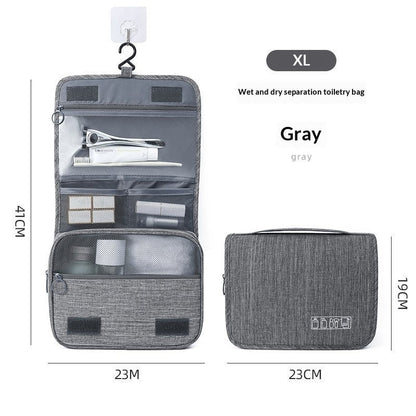 Cationic Hook Toiletry Bag Hanging Matte Dry-wet Separation Travel Makeup Bag