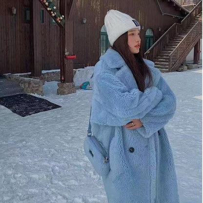 Womens Long Cashmere-Like Coat