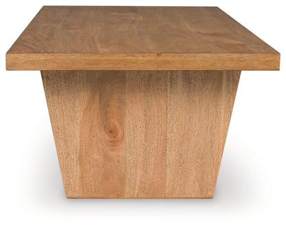 Kristiland - Rectangular Cocktail Table - Light Brown