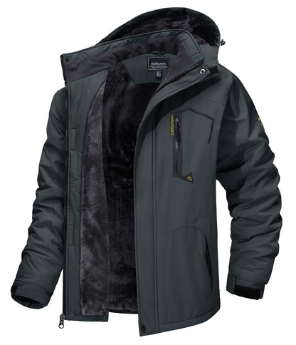 New Autumn And Winter Thickening Thermal And Windproof Waterproof Hooded Men's Jacket