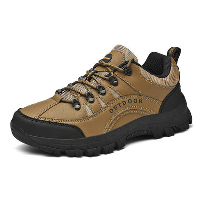 Boots Men's Autumn And Winter Outdoor Sneakers Leather Low-top Hiking Shoes Small Wholesale Delivery