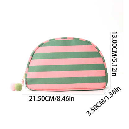 Striped Fashionable Shell-Shaped Makeup Bag