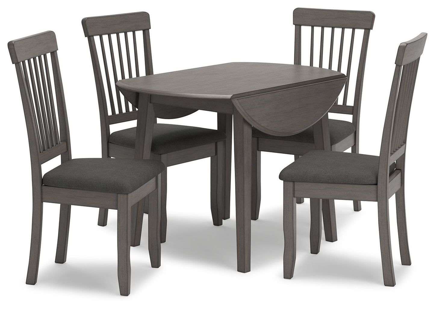 Shullden - Round Drm Drop Leaf Table - Gray