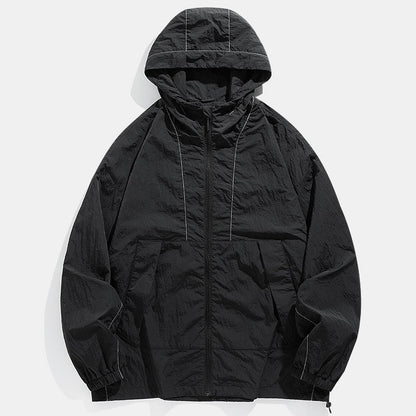 Outdoor Windproof Waterproof Crisp Loose Hoodie Workwear Jacket Coat