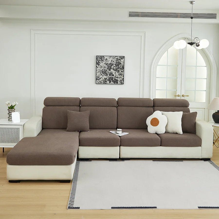 Four-season universal new solid color sofa hats jacquard all-inclusive sofa cushion covers non-slip breathable sofa hats wholesa