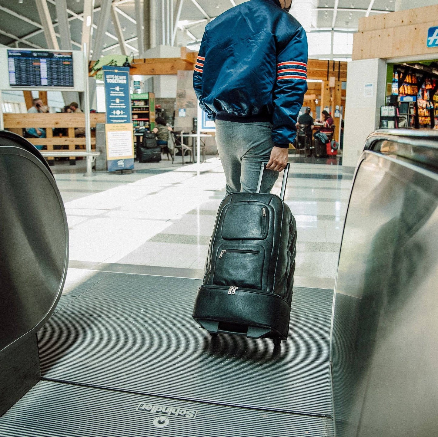 Black Leather Carry-On Roller Bag (Only 150 Made)