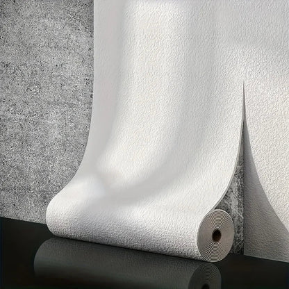 50cm Linen 3D Foam Self-adhesive PVC Solid Color Thickened Waterproof Background Wall Renovation Wallpaper Wall Stickers