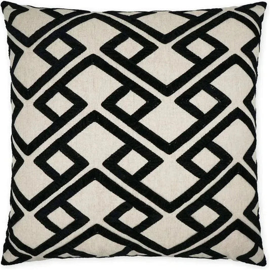 Accolade Onyx Geometric Black Large Throw Pillow Insert