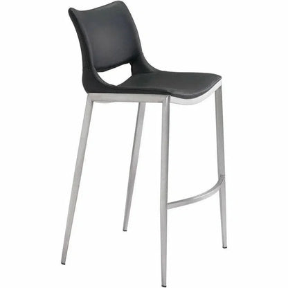 Ace Black & Silver Bar Chair (Set of 2)