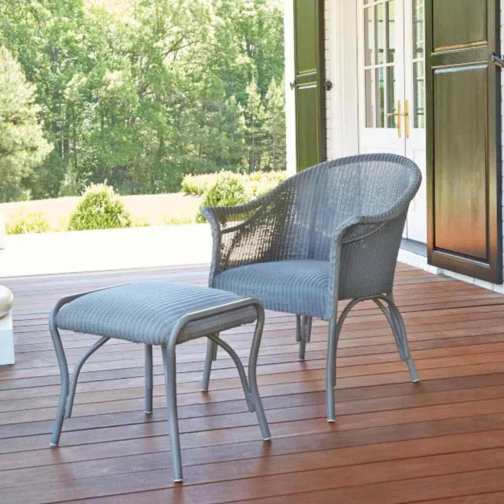 All Seasons Patio Ottoman Bench Padded Seat Outdoor