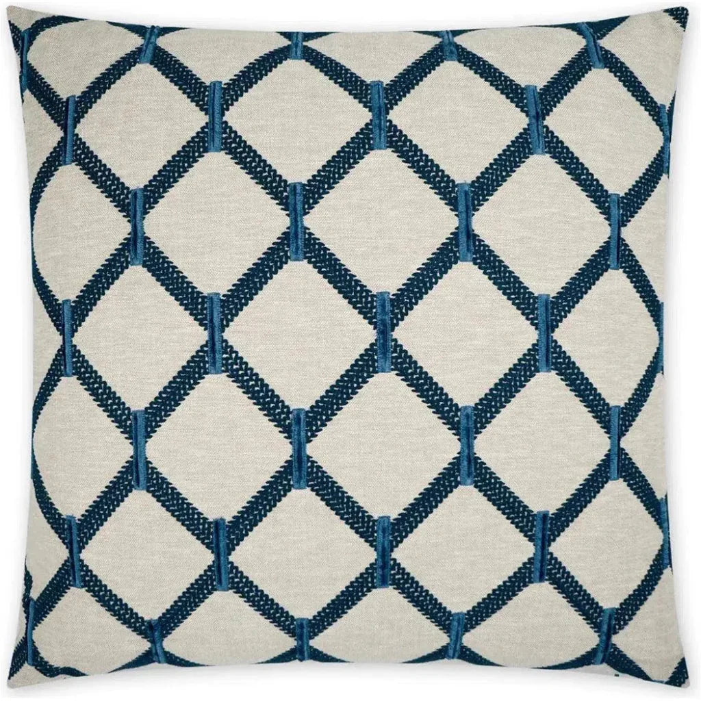 Anastasia Blue Navy Large Throw Pillow Insert