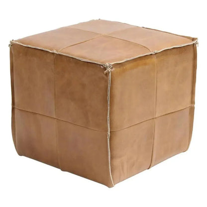 Argentinean Top Grain Leather Ottoman