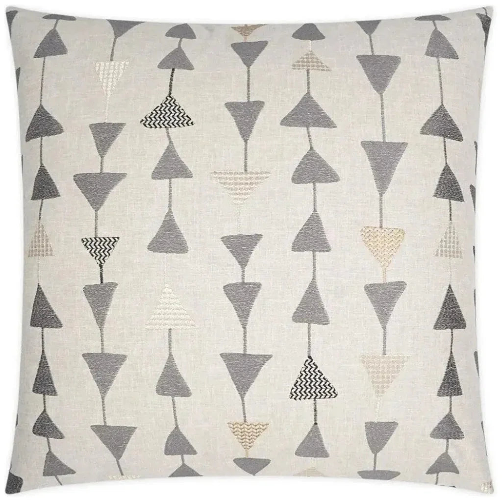 Argento Embroidery Taupe Gold Large Throw Pillow Insert