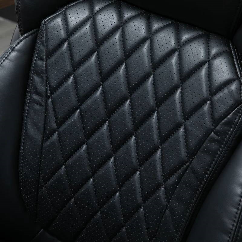 Black Big and Tall Diamond Stitching Executive Adjustable Height Office Chair