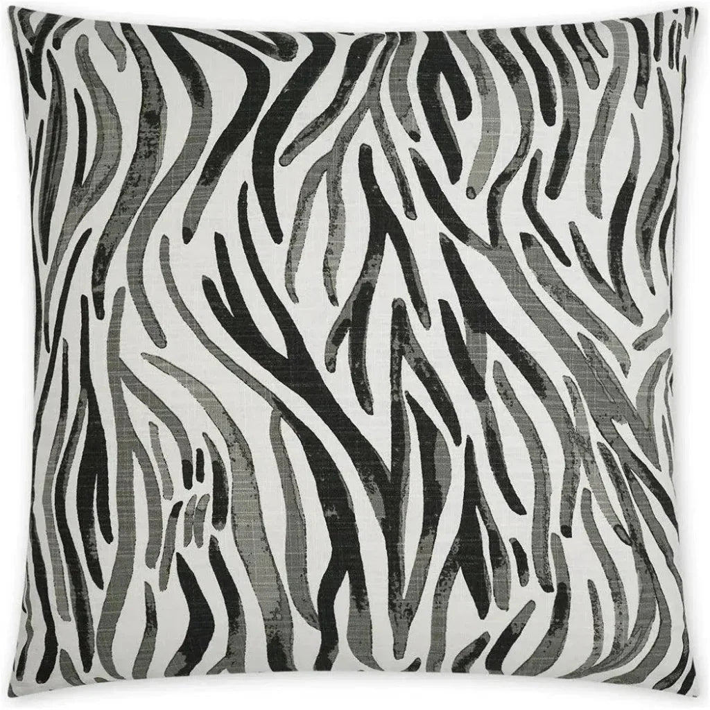Babur Abstract Black Grey Large Throw Pillow Insert