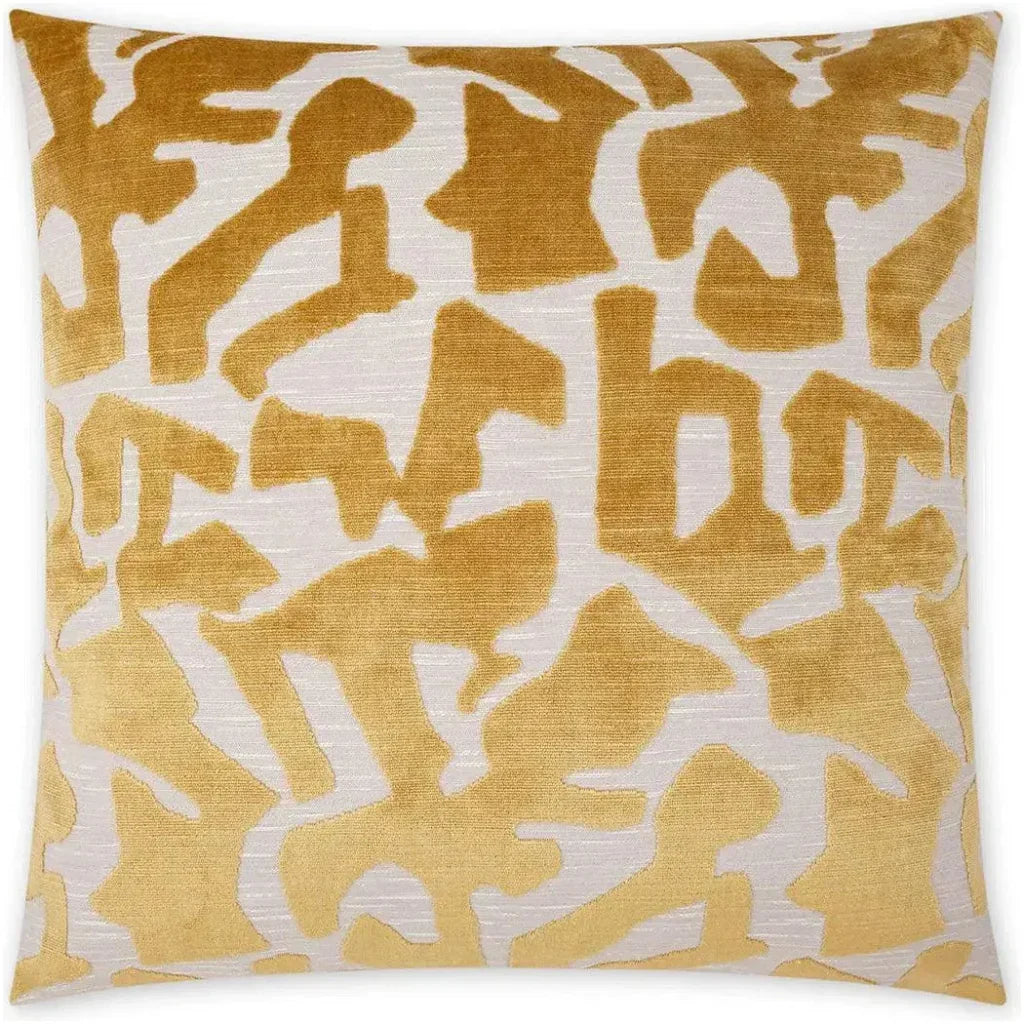 Banksy Honey Abstract Gold Large Throw Pillow Insert