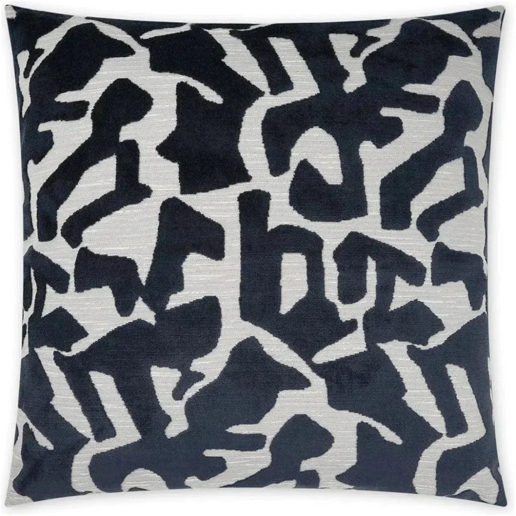 Banksy Navy Abstract Navy Large Throw Pillow Insert