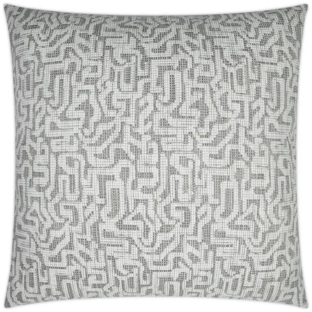 Barkley Abstract White Taupe Large Throw Pillow Insert