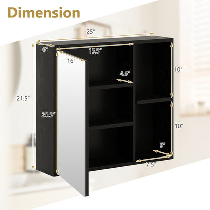 Bathroom Medicine Cabinet with Single Mirror Door