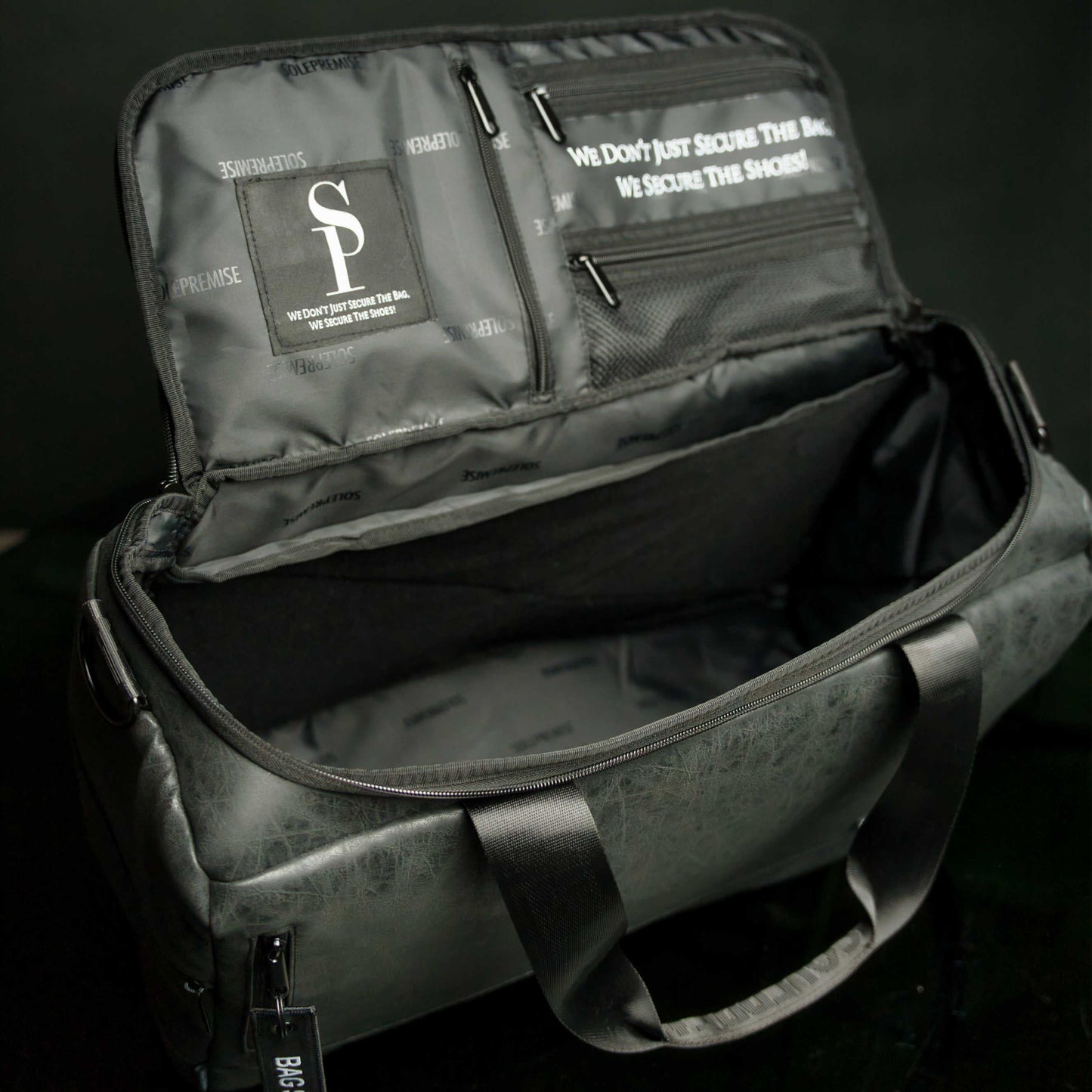 Black Leather Sneaker Duffle