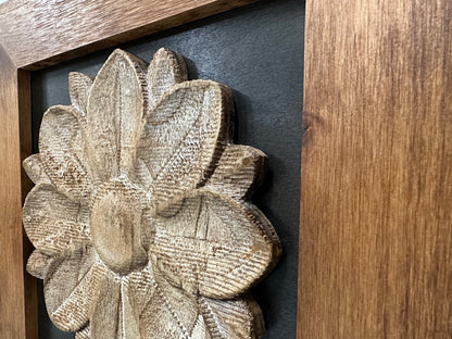 Wild Flower Hidden Gun Storage Wall Decor - Handcrafted Gun Concealment Furniture - Quick Access Handgun Safe with Magnetic Lock - Secure Hidden Wall Safe - USA Made (Black)