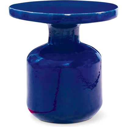 Bottle Accent Table - Navy Blue Outdoor End Table