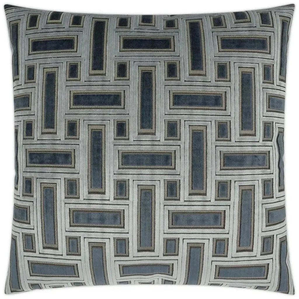 Brix Haze Transitional Blue Large Throw Pillow Insert