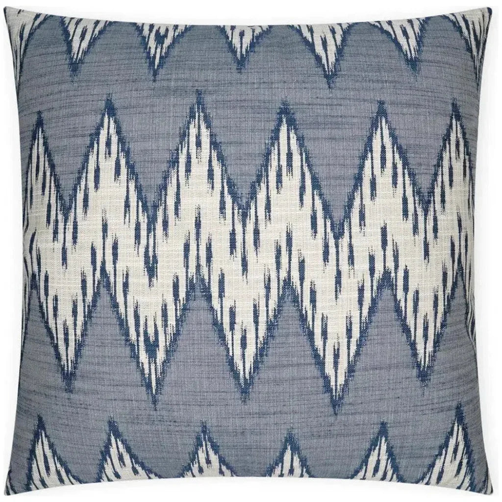 Caccini Indigo Chevron Blue Large Throw Pillow Insert