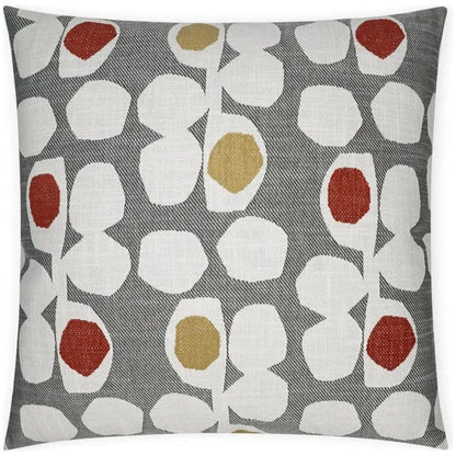 Caprioni Abstract Red Yellow Large Throw Pillow