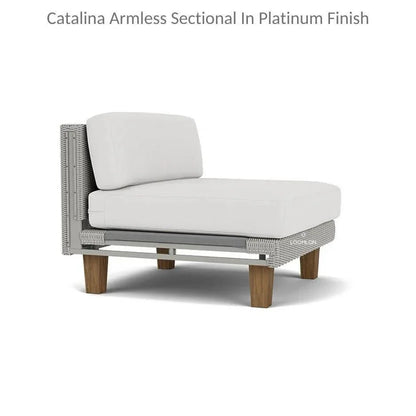 Catalina Wicker Modular Set Lounge Chair Ottoman Table