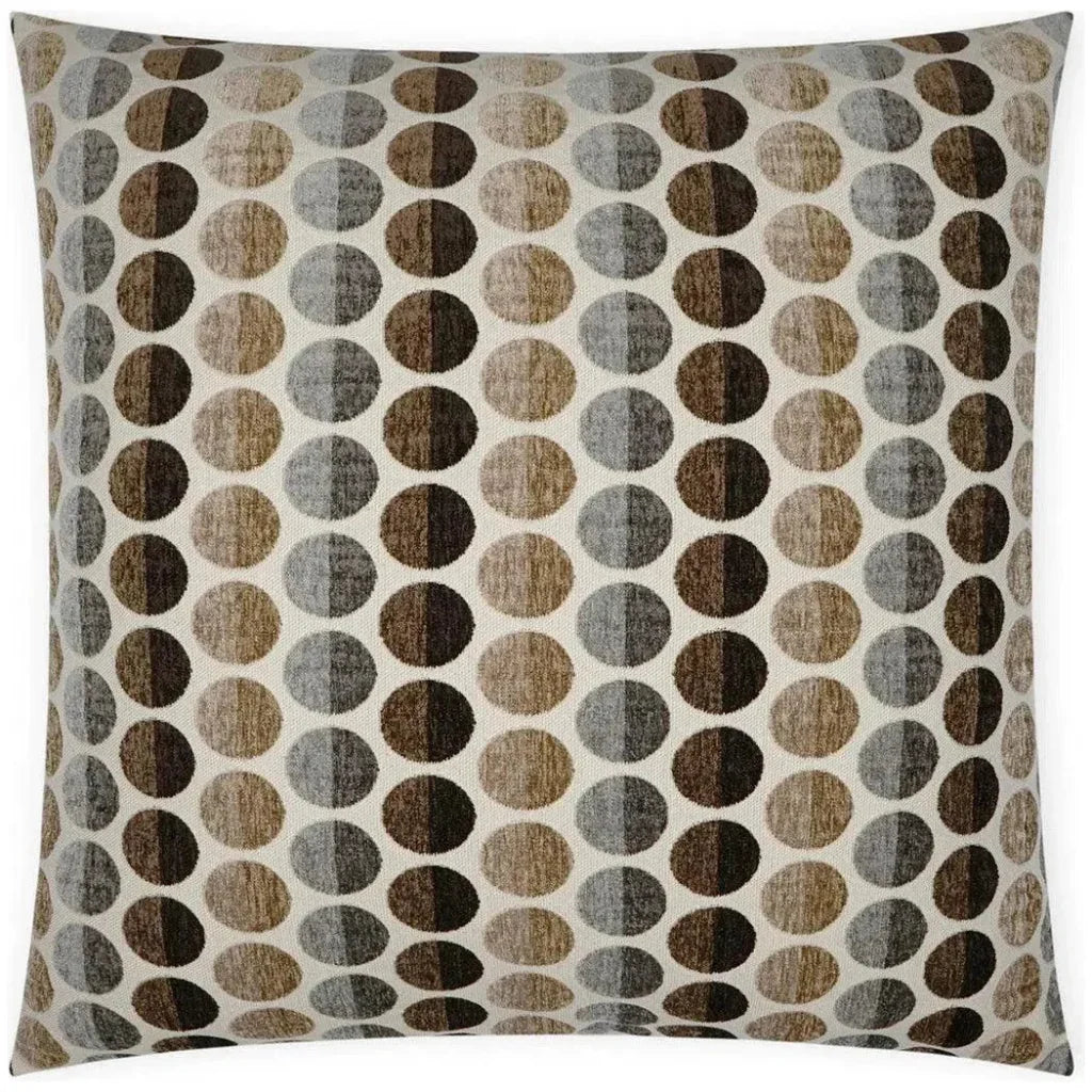 Circus Cafe© Dots Brown Taupe Large Throw Pillow Insert
