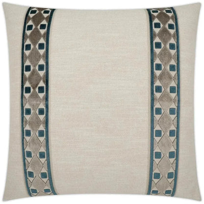 Cirque Peacock Band Blue Large Throw Pillow Insert