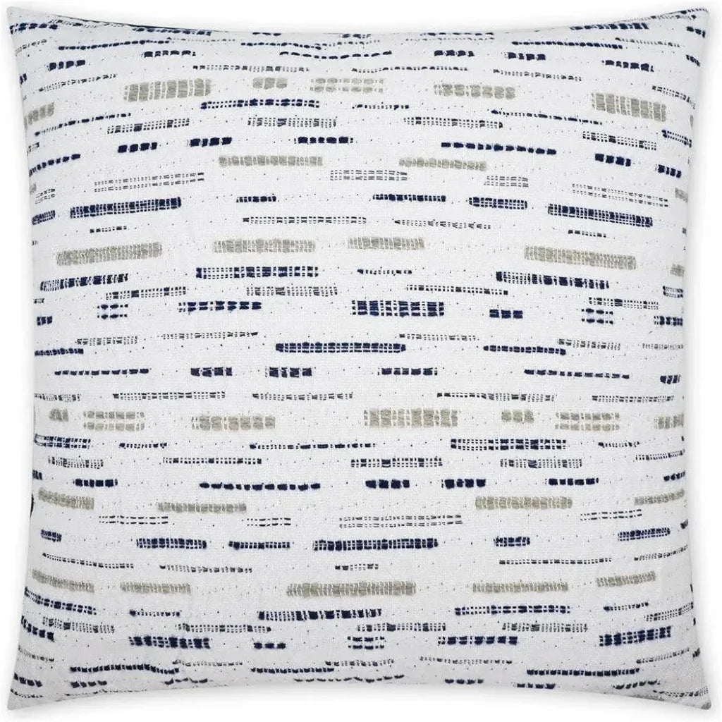Clarity Stripes White Navy Large Throw Pillow Insert