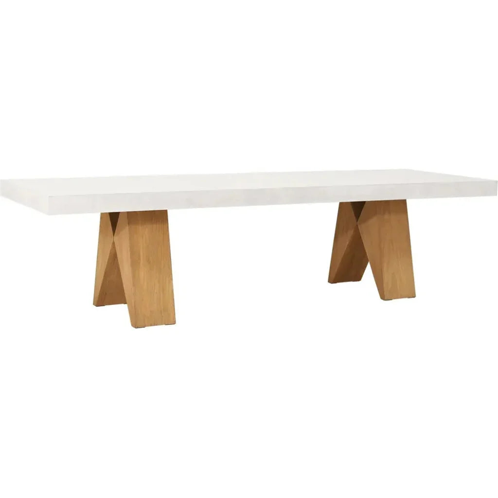 Clip Large Concrete  White Outdoor Dining Table
