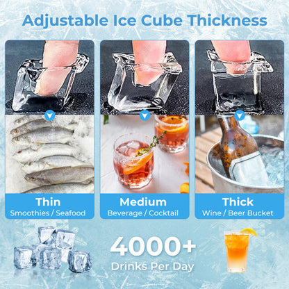 418 LBS Ice Maker with 200 LBS Bin